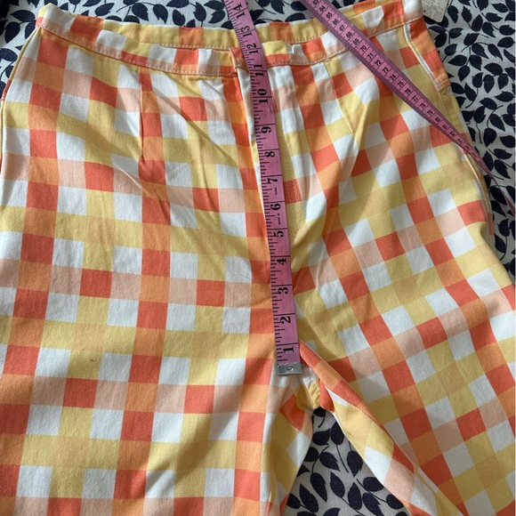 Free People She's All That Plaid Crop High Waist Pants in Multi Combo NWT 8 - Picture 12 of 16